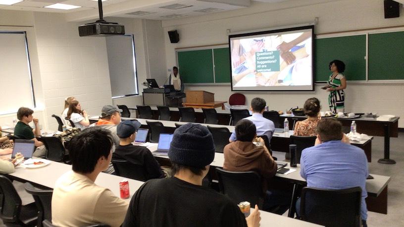 Columbia Engineering's Dean of Diversity, Equity, and Inclusion Shavonna Hinton presenting